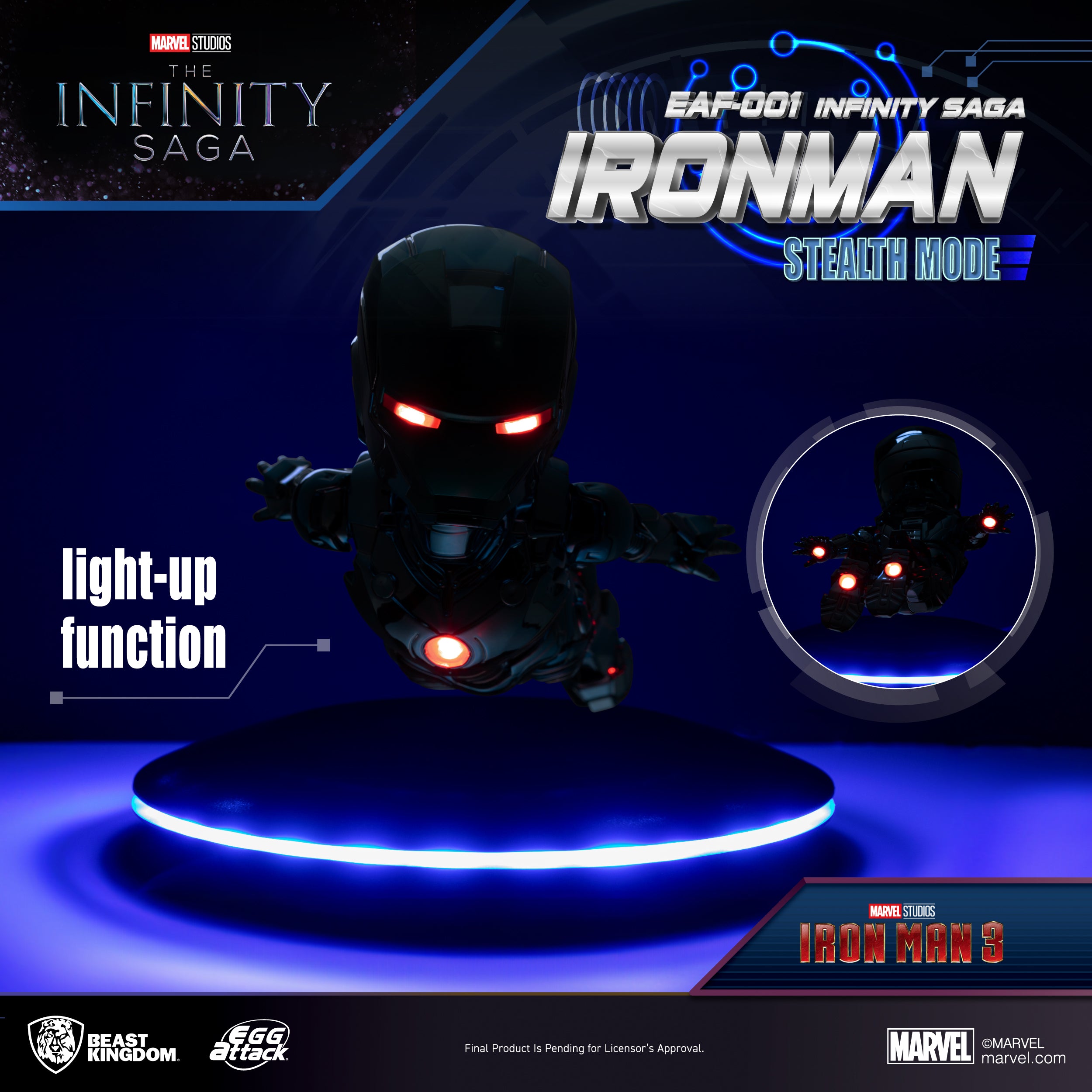PRE-ORDER Beast Kingdom - Egg Attack Floating - Infinity Saga - Iron Man: Stealth Mode