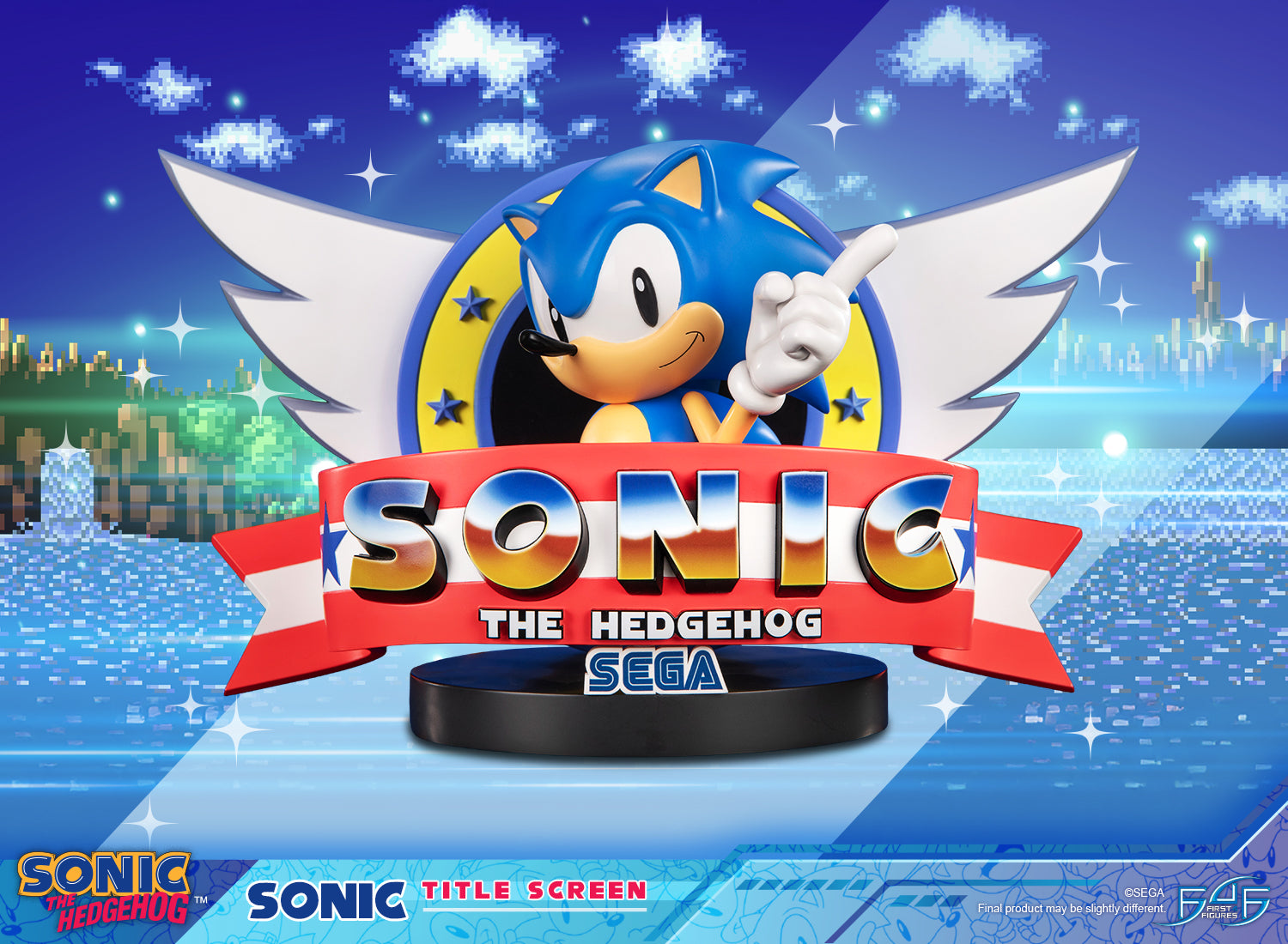 PRE-ORDER First 4 Figures - Sonic The Hedgehog - Sonic Title Screen