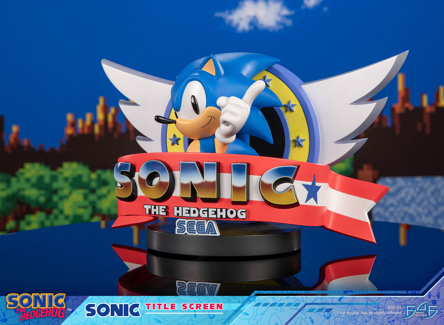 PRE-ORDER First 4 Figures - Sonic The Hedgehog - Sonic Title Screen