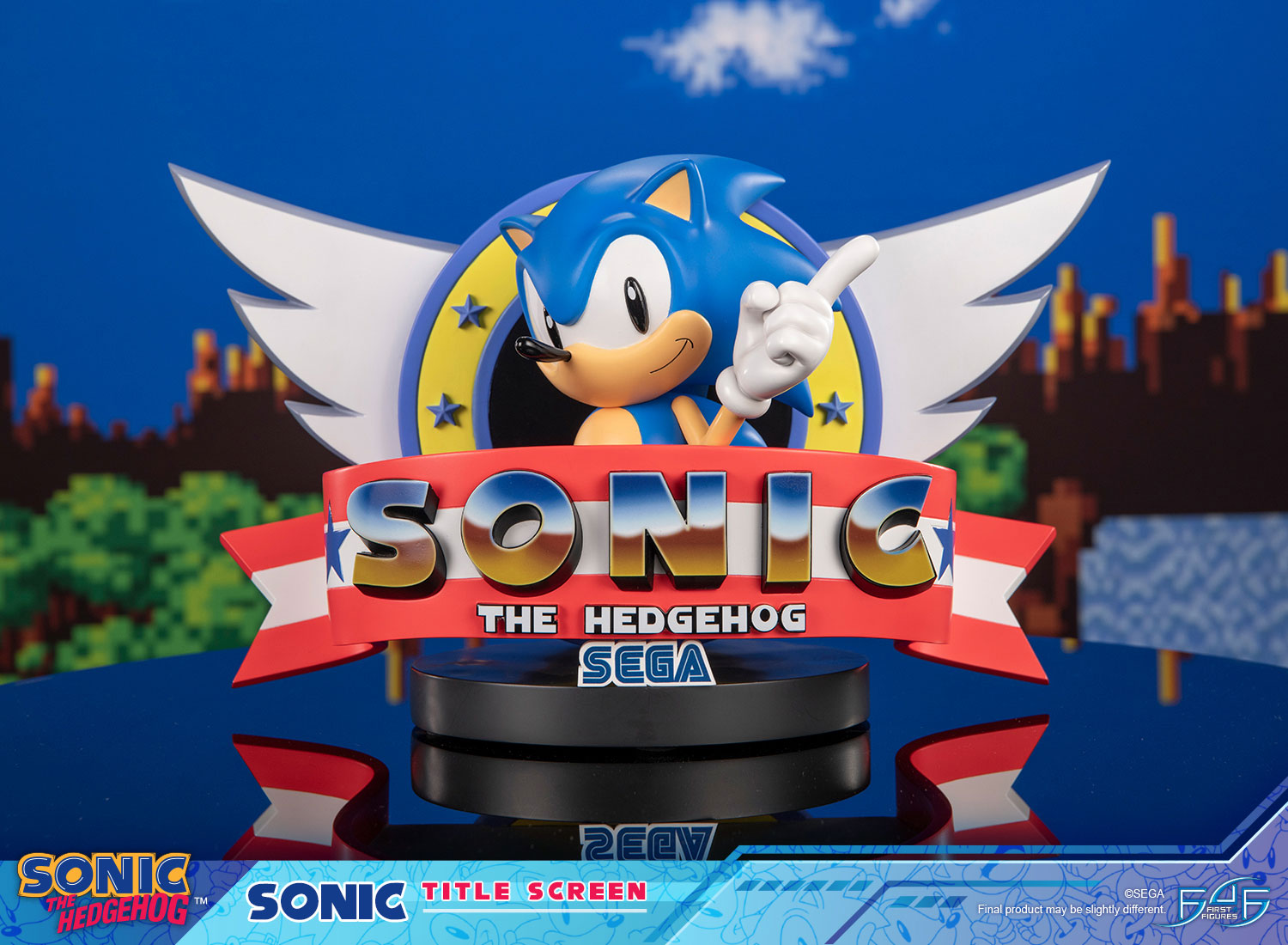 PRE-ORDER First 4 Figures - Sonic The Hedgehog - Sonic Title Screen