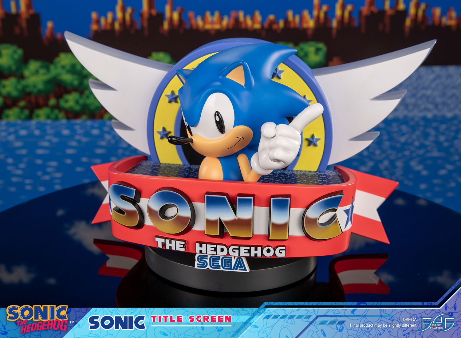 PRE-ORDER First 4 Figures - Sonic The Hedgehog - Sonic Title Screen