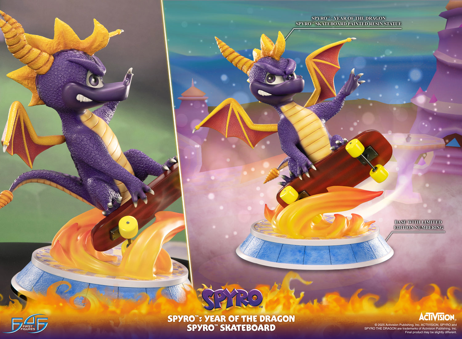 PRE-ORDER First4Figures - Spyro™: Year of the Dragon - Spyro™ Skateboard