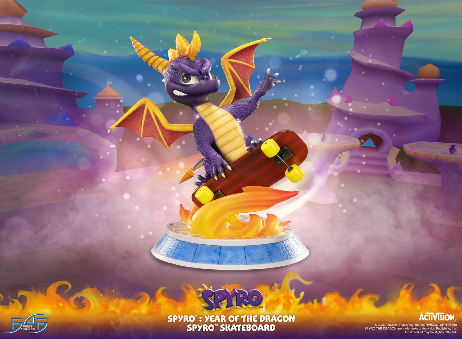 PRE-ORDER First4Figures - Spyro™: Year of the Dragon - Spyro™ Skateboard
