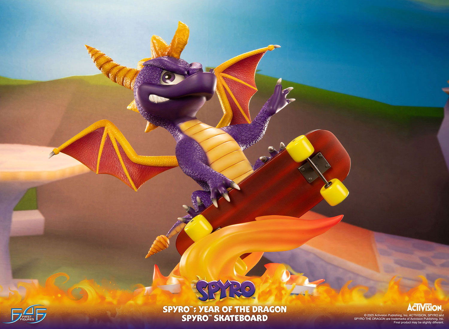 PRE-ORDER First4Figures - Spyro™: Year of the Dragon - Spyro™ Skateboard