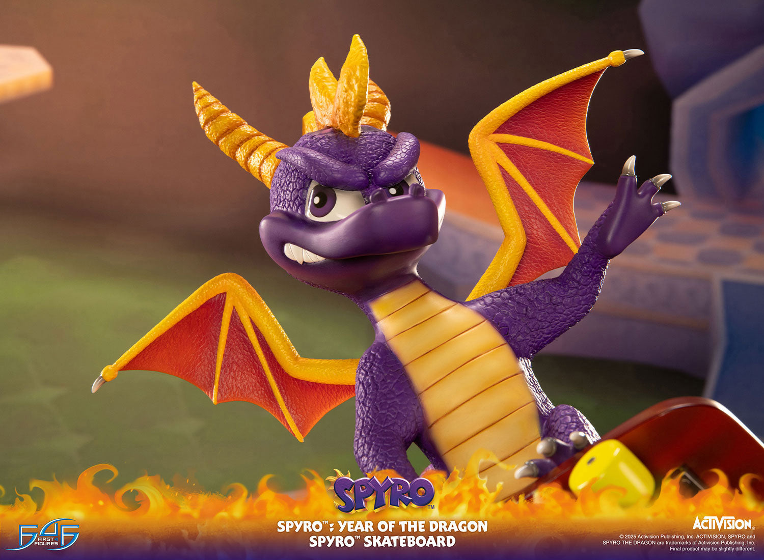 PRE-ORDER First4Figures - Spyro™: Year of the Dragon - Spyro™ Skateboard