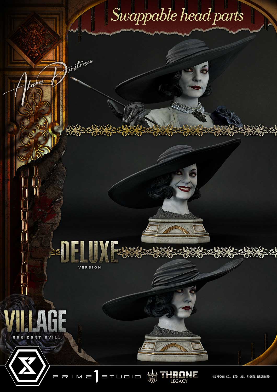 PRE-ORDER Prime1 Studio - Throne Legacy - Resident Evil Village - Alcina Dimitrescu: Deluxe Bonus Ver. 1/4