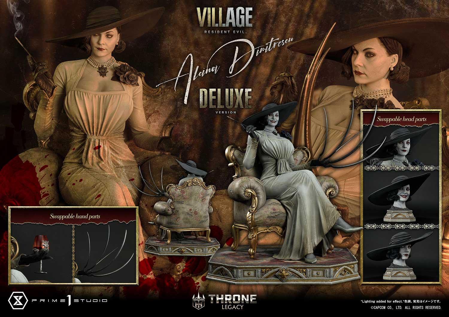 PRE-ORDER Prime1 Studio - Throne Legacy - Resident Evil Village - Alcina Dimitrescu: Deluxe Ver. 1/4