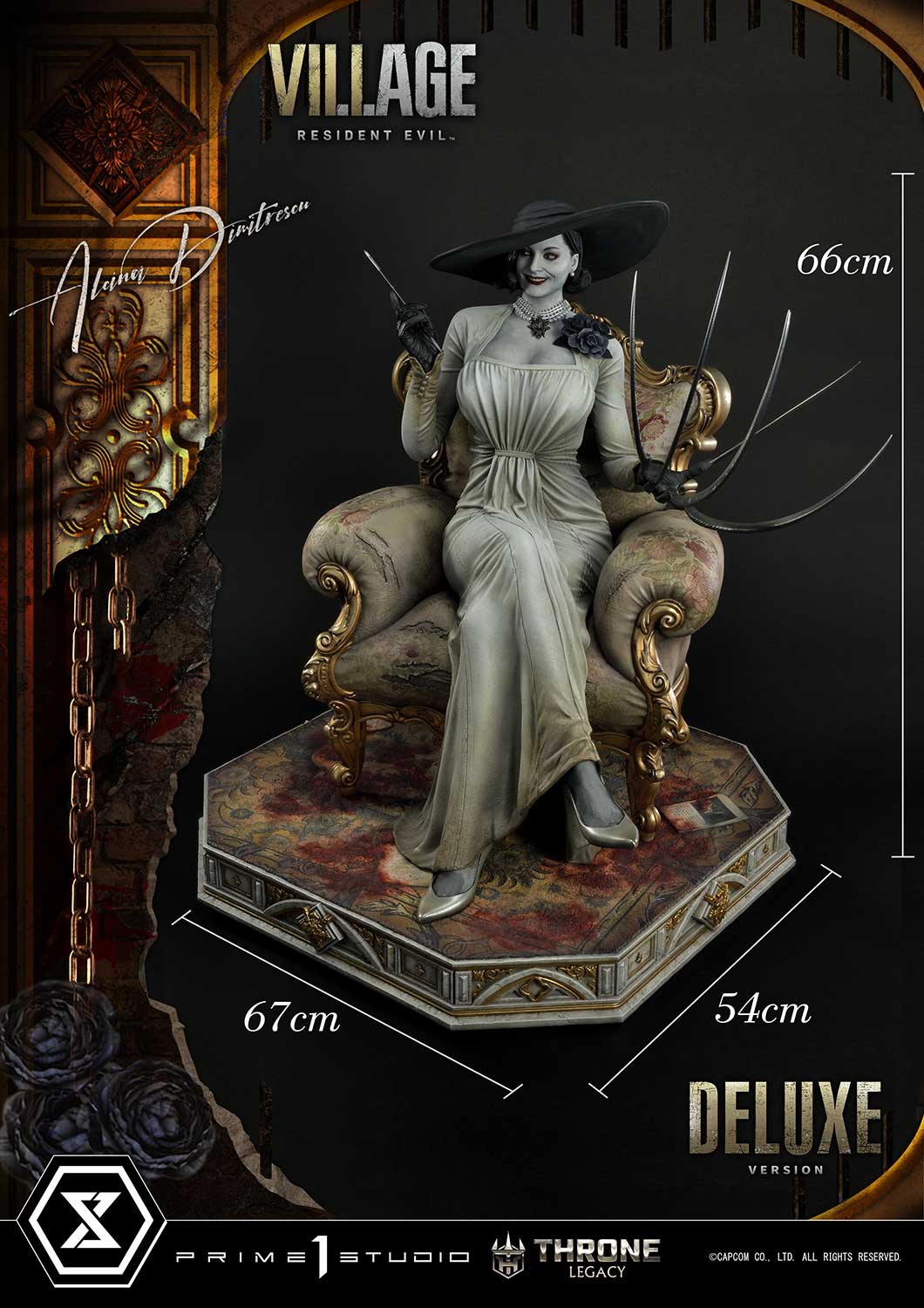 PRE-ORDER Prime1 Studio - Throne Legacy - Resident Evil Village - Alcina Dimitrescu: Deluxe Ver. 1/4