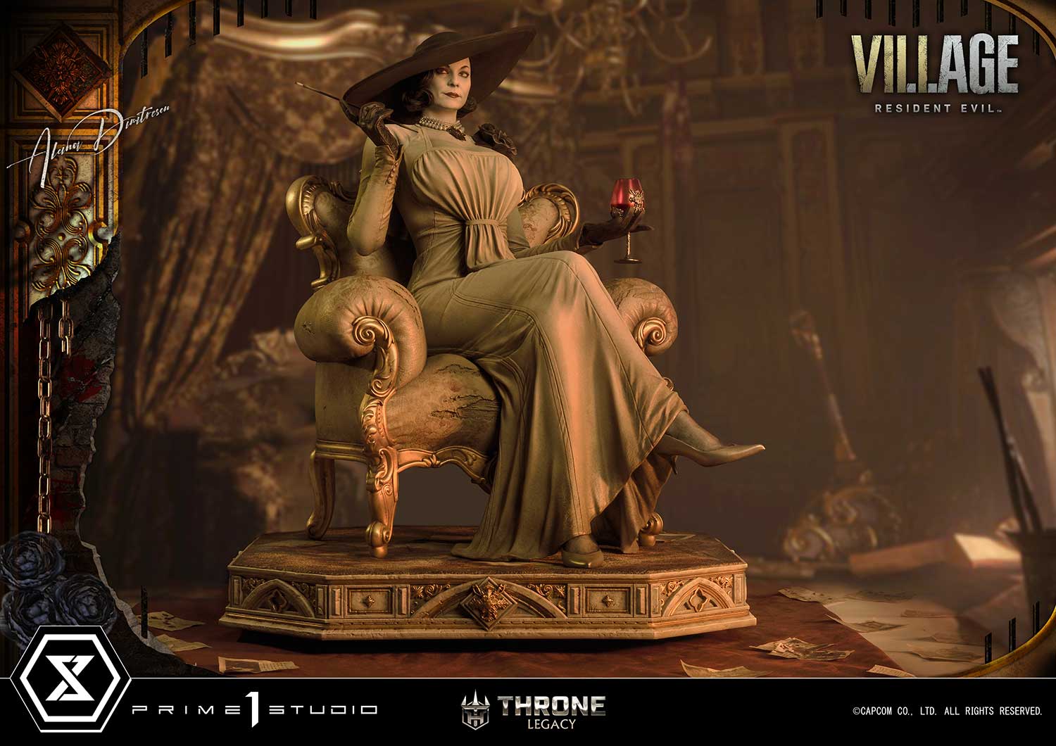 PRE-ORDER Prime1 Studio - Throne Legacy - Resident Evil Village - Alcina Dimitrescu: Deluxe Ver. 1/4