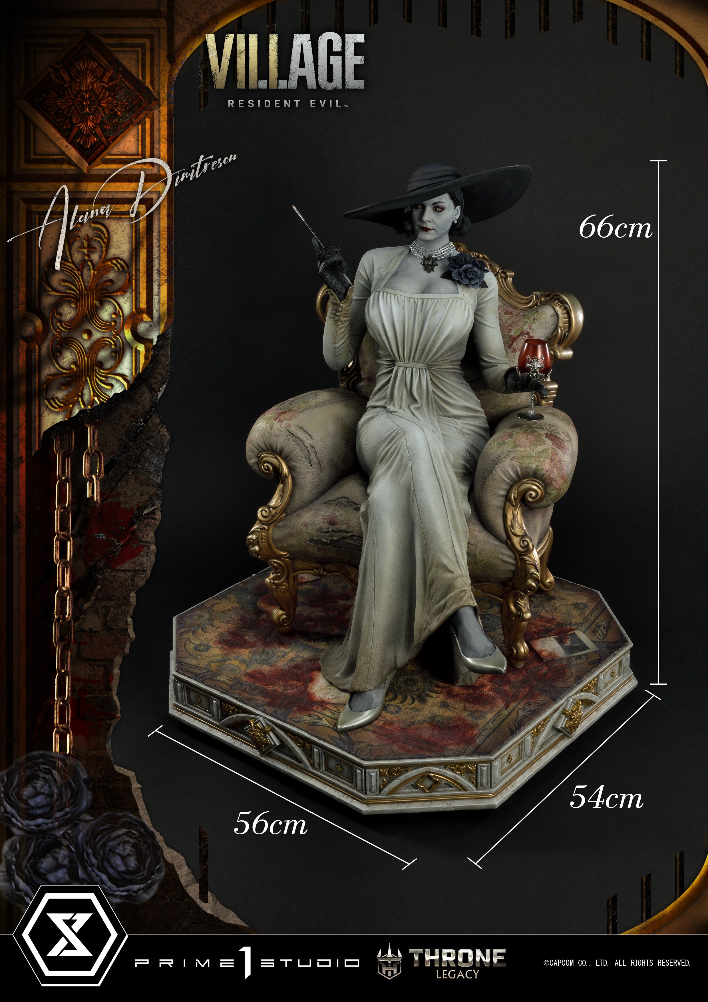 PRE-ORDER Prime1 Studio - Throne Legacy - Resident Evil Village - Alcina Dimitrescu: Deluxe Bonus Ver. 1/4