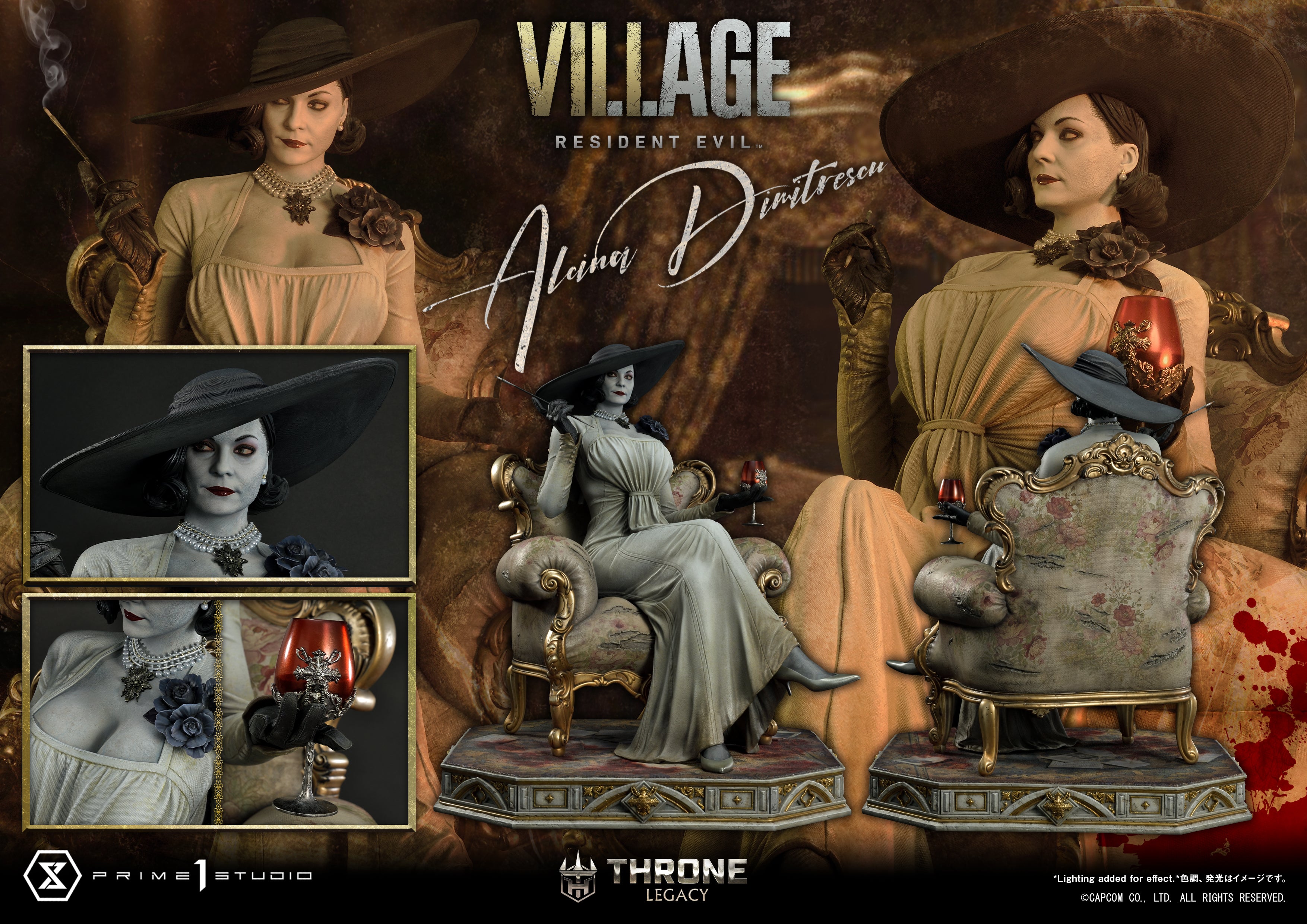 PRE-ORDER Prime1 Studio - Throne Legacy - Resident Evil Village - Alcina Dimitrescu: Deluxe Bonus Ver. 1/4