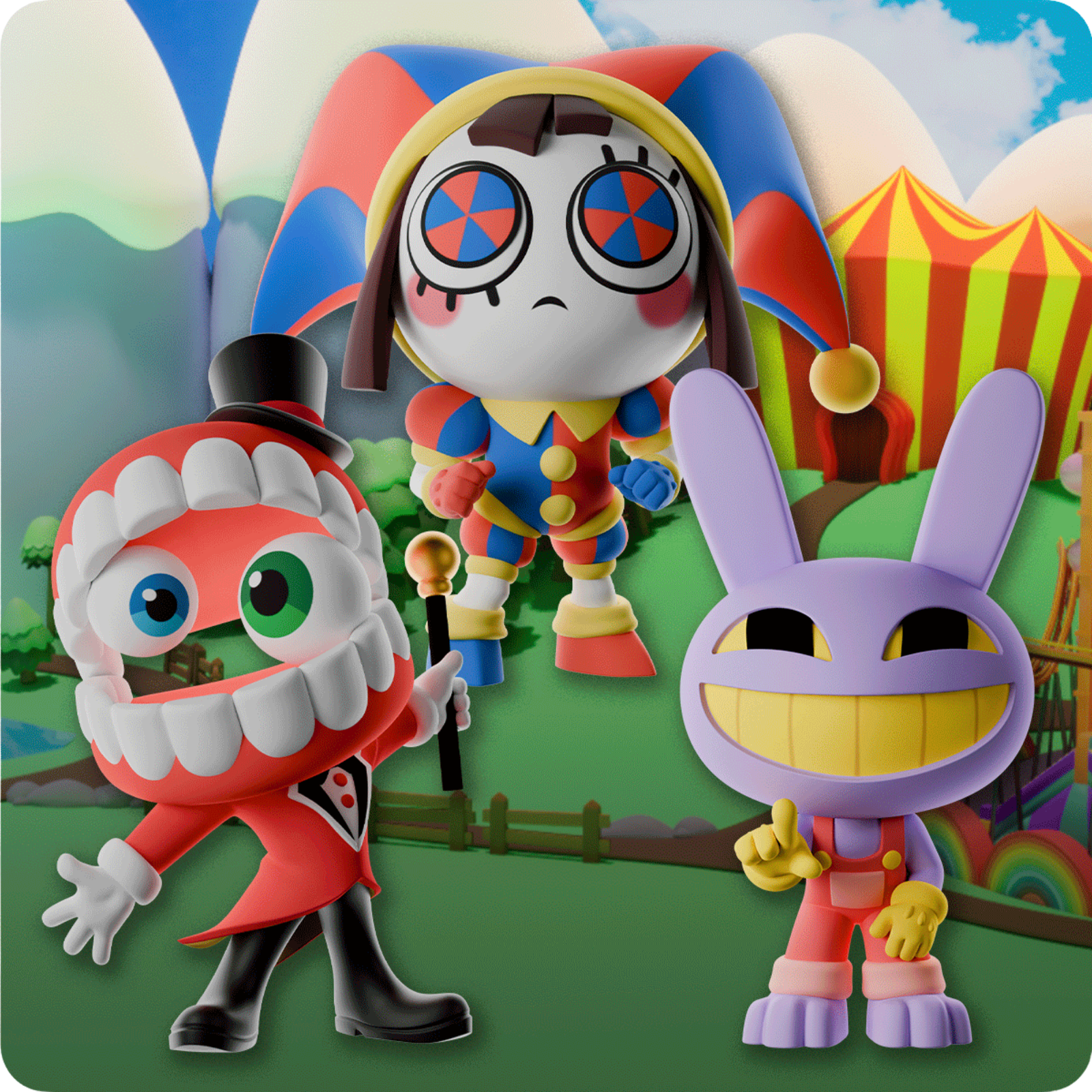 BACK ORDER Glitch - Animiniz - The Amazing Digital Circus - Main Character Series Blindbox [Box of 8]