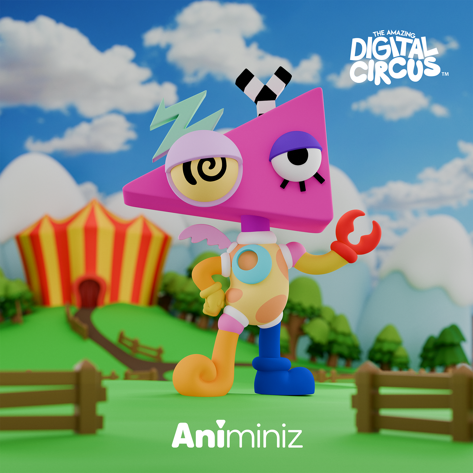 BACK ORDER Glitch - Animiniz - The Amazing Digital Circus - Main Character Series Blindbox [Box of 8]