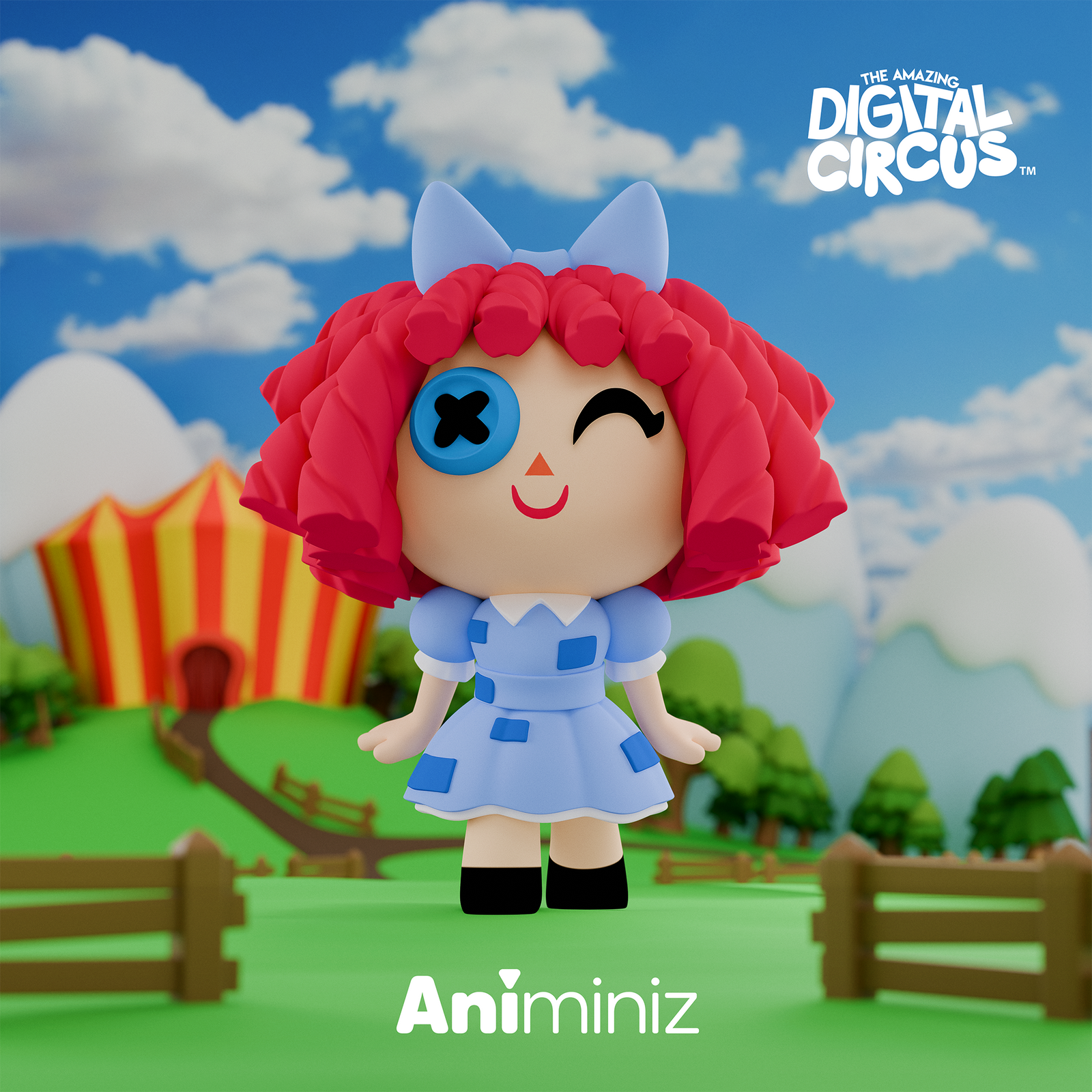 BACK ORDER Glitch - Animiniz - The Amazing Digital Circus - Main Character Series Blindbox [Box of 8]