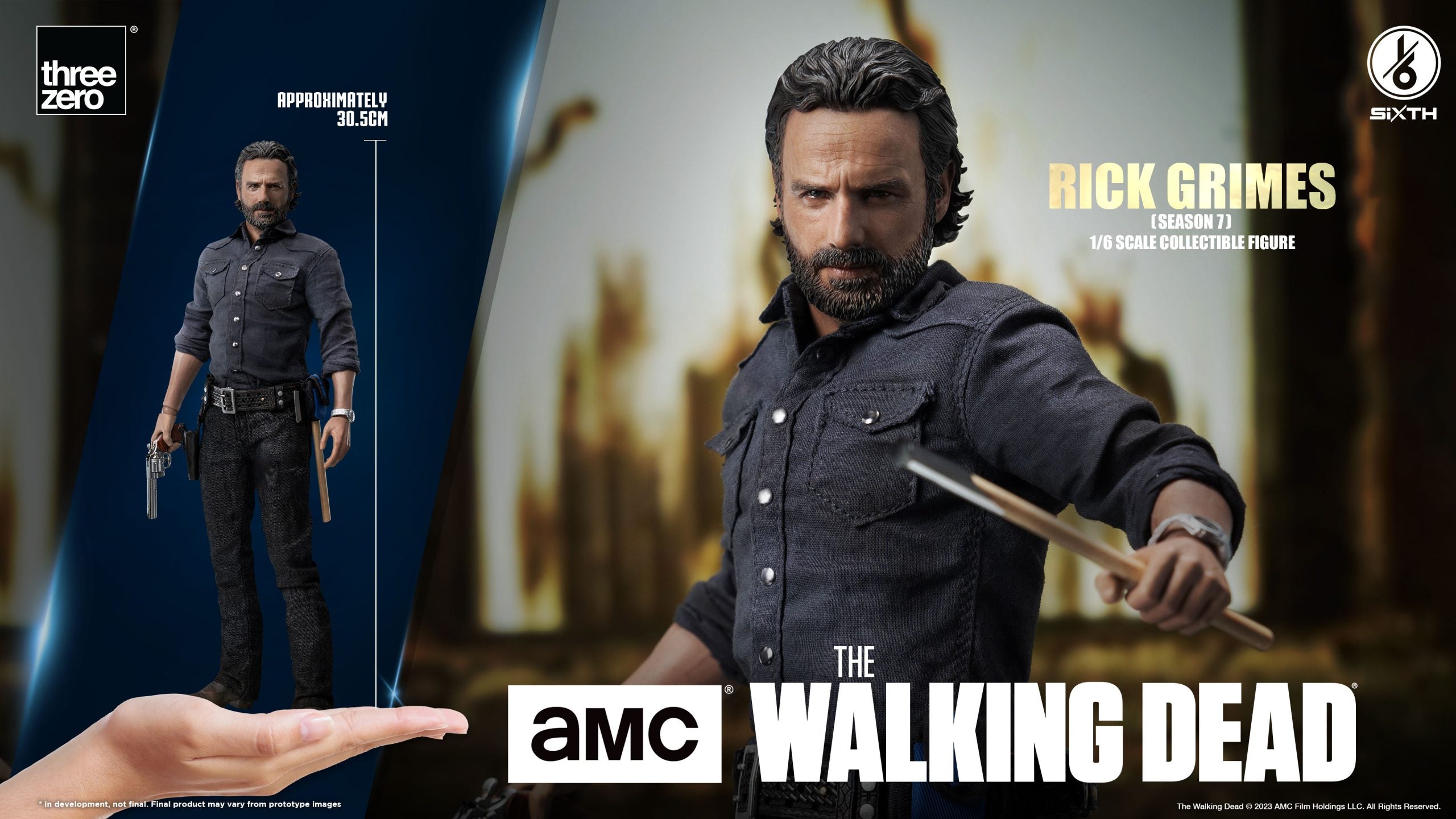 PRE-ORDER threezero - The Walking Dead - Rick Grimes: Season 7 1/6