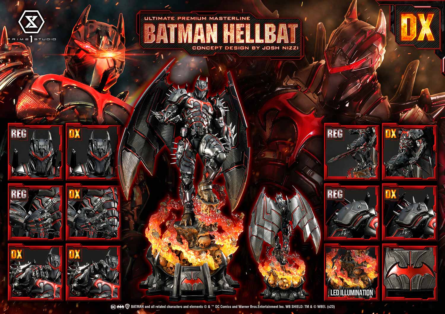 PRE-ORDER Prime1 Studio - Ultimate Premium Masterline - Batman: Comics - Batman Hellbat: Deluxe Ver.