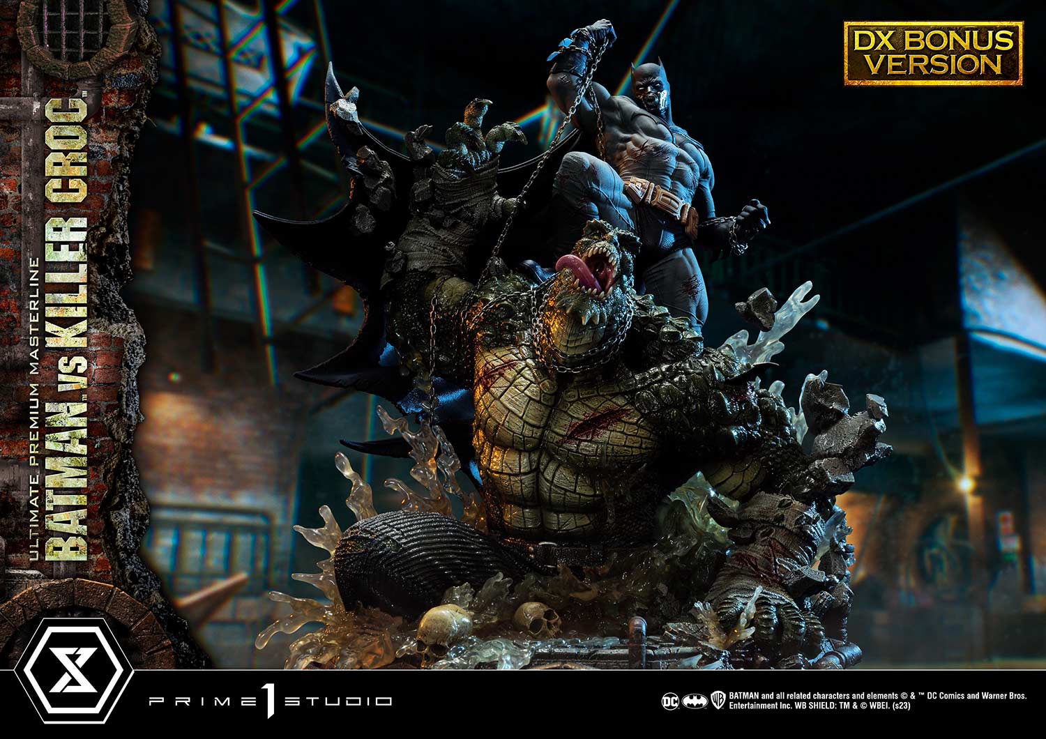 PRE-ORDER Prime1 Studio - Ultimate Premium Masterline - Batman (Comics) - Batman Versus Killer Croc: Deluxe Bonus Ver.