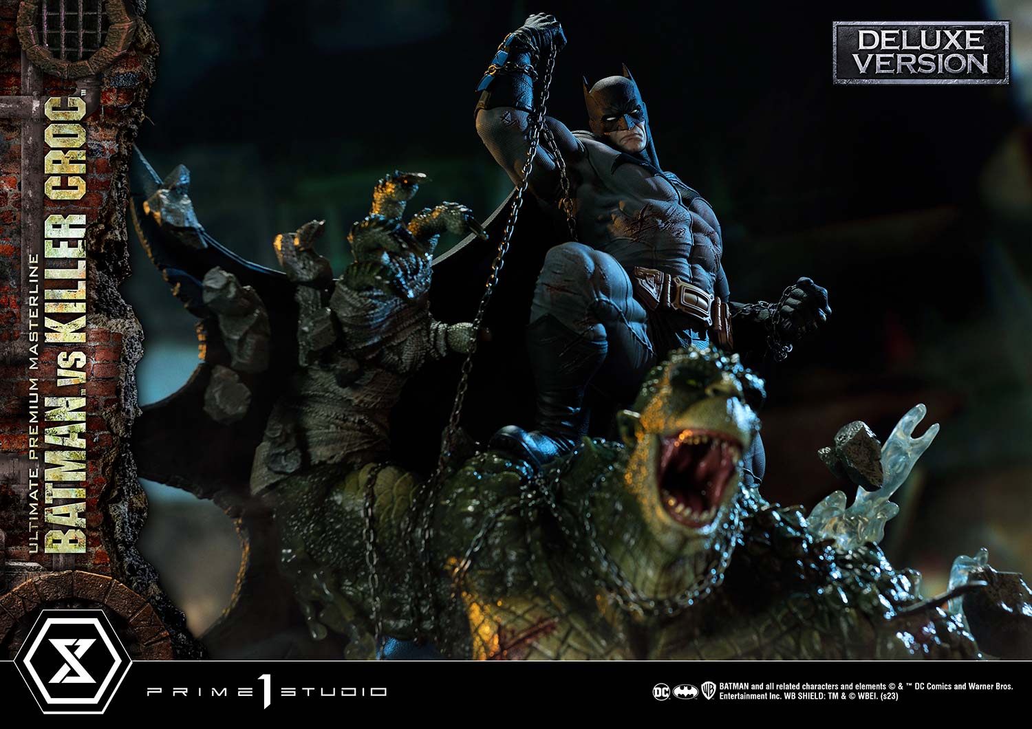 PRE-ORDER Prime1 Studio - Ultimate Premium Masterline - Batman (Comics) - Batman Versus Killer Croc: Deluxe Bonus Ver.