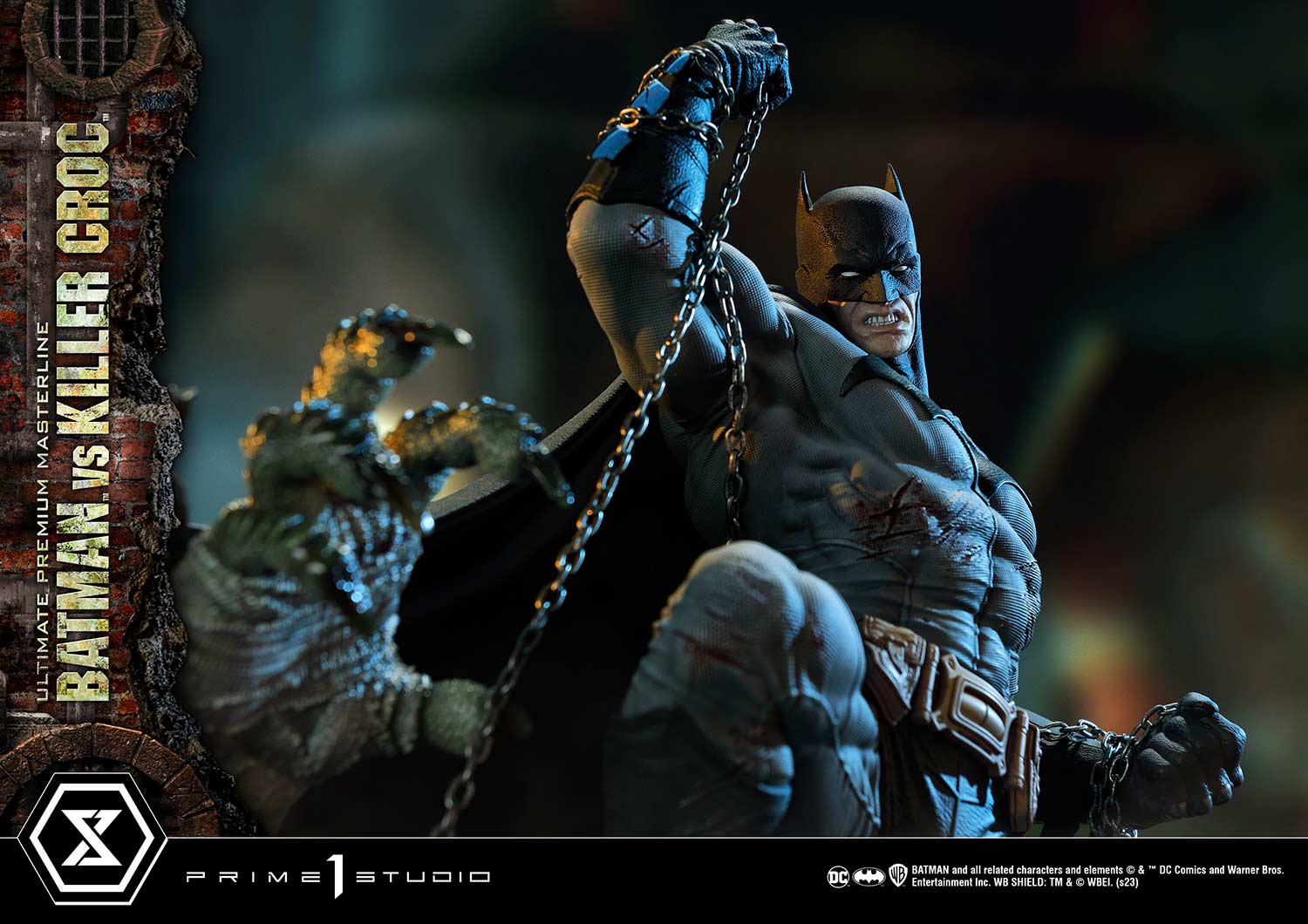 PRE-ORDER Prime1 Studio - Ultimate Premium Masterline - Batman (Comics) - Batman Versus Killer Croc: Deluxe Bonus Ver.