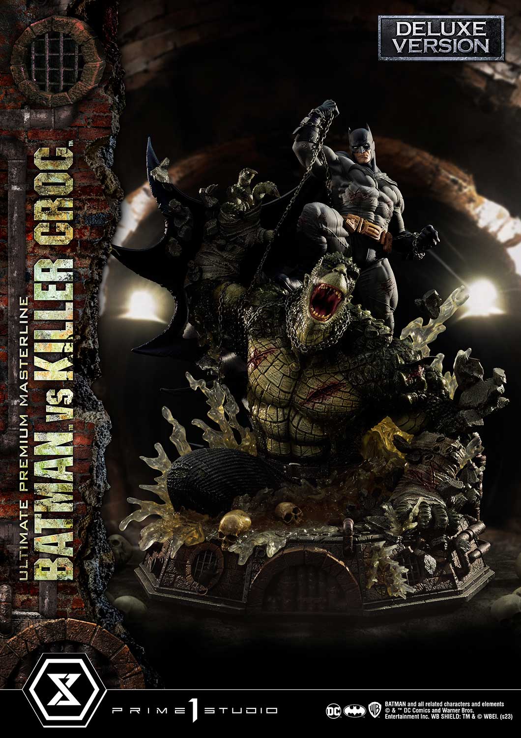 PRE-ORDER Prime1 Studio - Ultimate Premium Masterline - Batman (Comics) - Batman Versus Killer Croc: Deluxe Ver.
