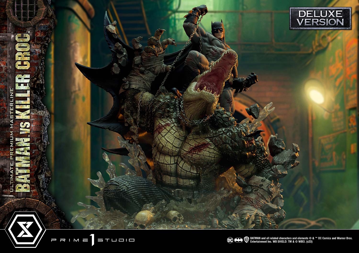 PRE-ORDER Prime1 Studio - Ultimate Premium Masterline - Batman (Comics) - Batman Versus Killer Croc: Deluxe Ver.