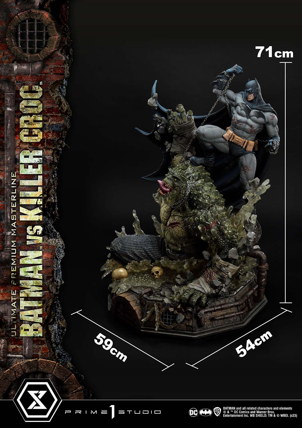 PRE-ORDER Prime1 Studio - Ultimate Premium Masterline - Batman (Comics) - Batman Versus Killer Croc: Deluxe Ver.