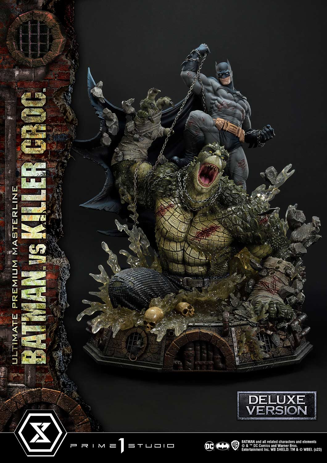 PRE-ORDER Prime1 Studio - Ultimate Premium Masterline - Batman (Comics) - Batman Versus Killer Croc: Deluxe Ver.