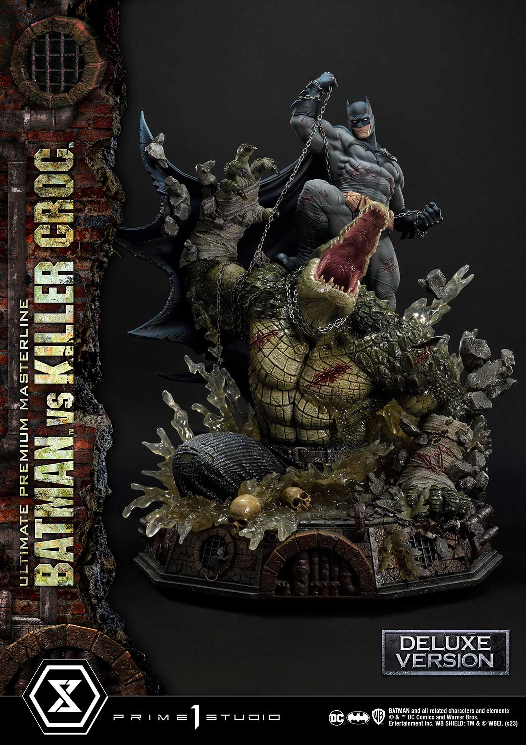PRE-ORDER Prime1 Studio - Ultimate Premium Masterline - Batman (Comics) - Batman Versus Killer Croc: Deluxe Ver.