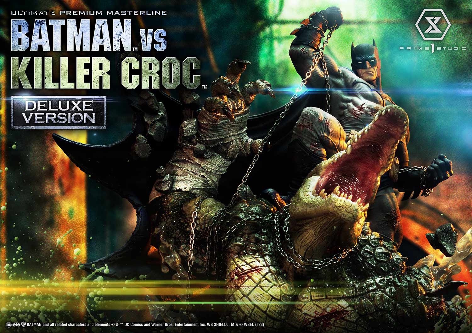 PRE-ORDER Prime1 Studio - Ultimate Premium Masterline - Batman (Comics) - Batman Versus Killer Croc: Deluxe Ver.