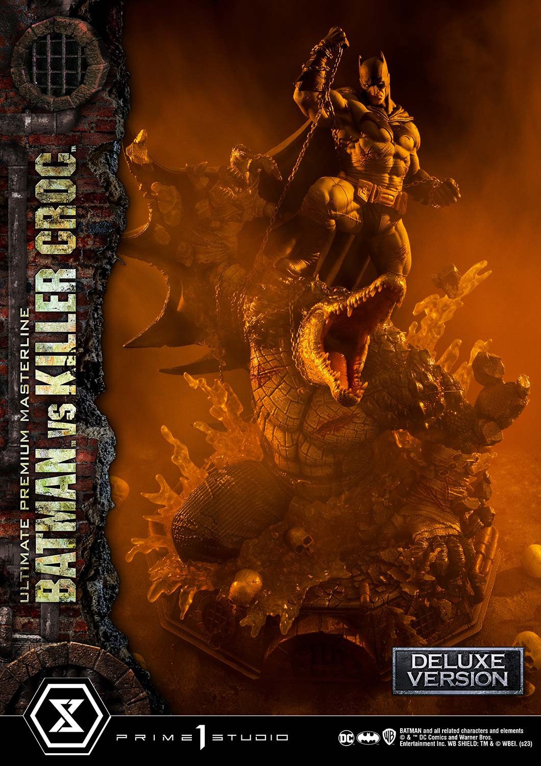 PRE-ORDER Prime1 Studio - Ultimate Premium Masterline - Batman (Comics) - Batman Versus Killer Croc: Deluxe Ver.