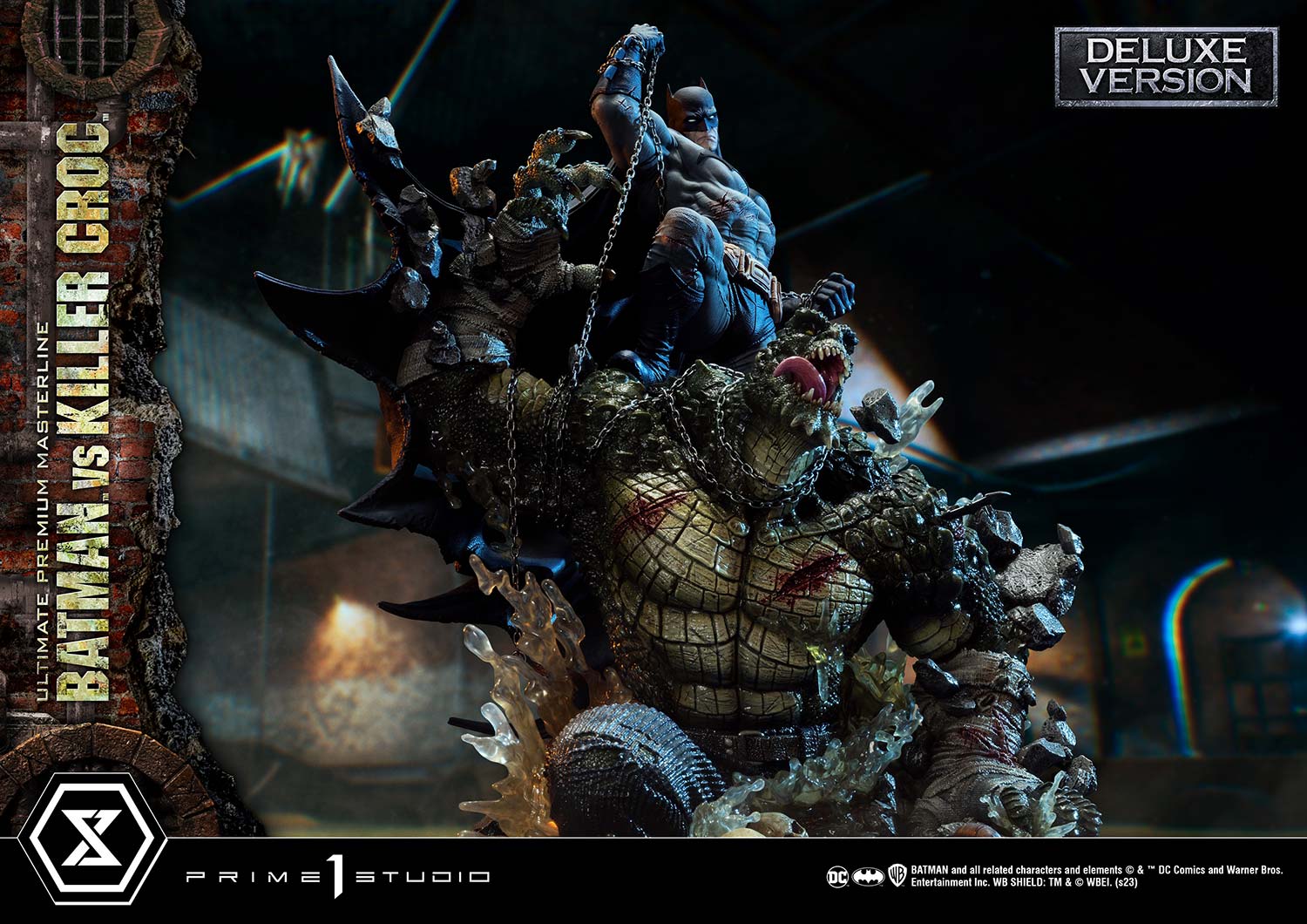 PRE-ORDER Prime1 Studio - Ultimate Premium Masterline - Batman (Comics) - Batman Versus Killer Croc: Deluxe Ver.