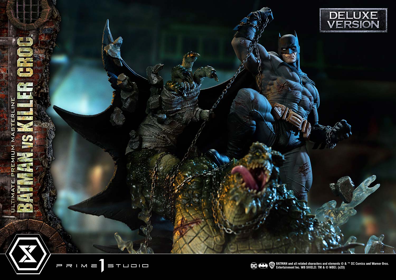 PRE-ORDER Prime1 Studio - Ultimate Premium Masterline - Batman (Comics) - Batman Versus Killer Croc: Deluxe Ver.