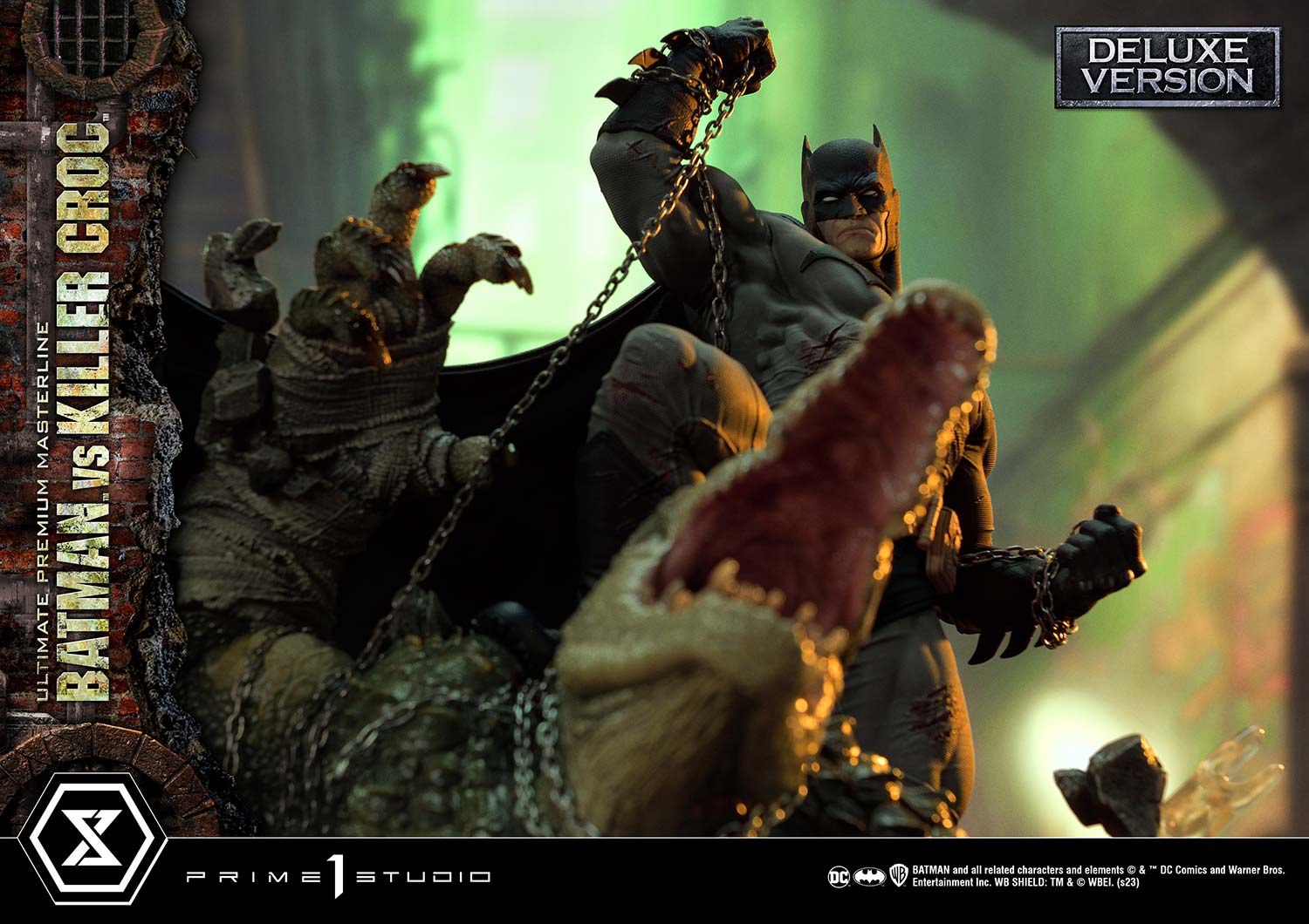 PRE-ORDER Prime1 Studio - Ultimate Premium Masterline - Batman (Comics) - Batman Versus Killer Croc: Deluxe Ver.