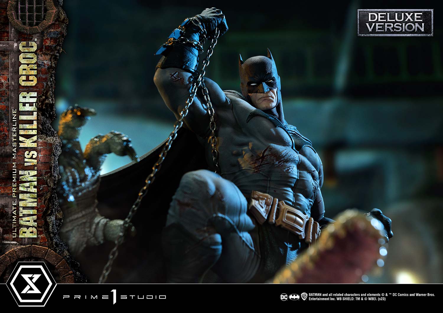 PRE-ORDER Prime1 Studio - Ultimate Premium Masterline - Batman (Comics) - Batman Versus Killer Croc: Deluxe Ver.