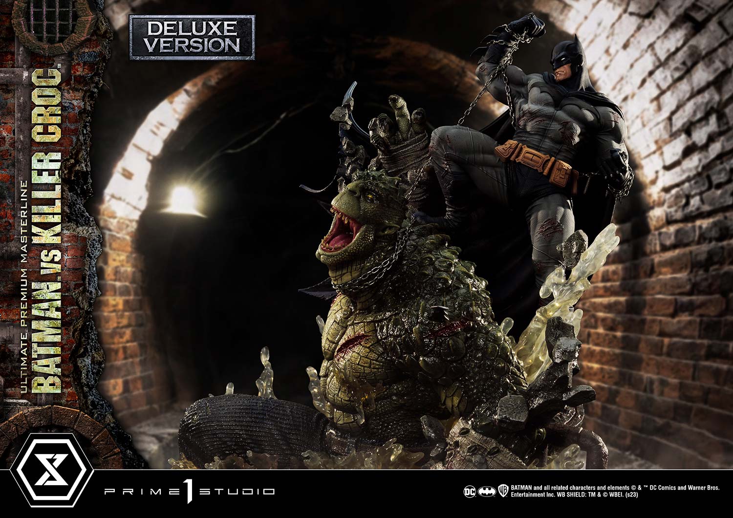 PRE-ORDER Prime1 Studio - Ultimate Premium Masterline - Batman (Comics) - Batman Versus Killer Croc: Deluxe Ver.