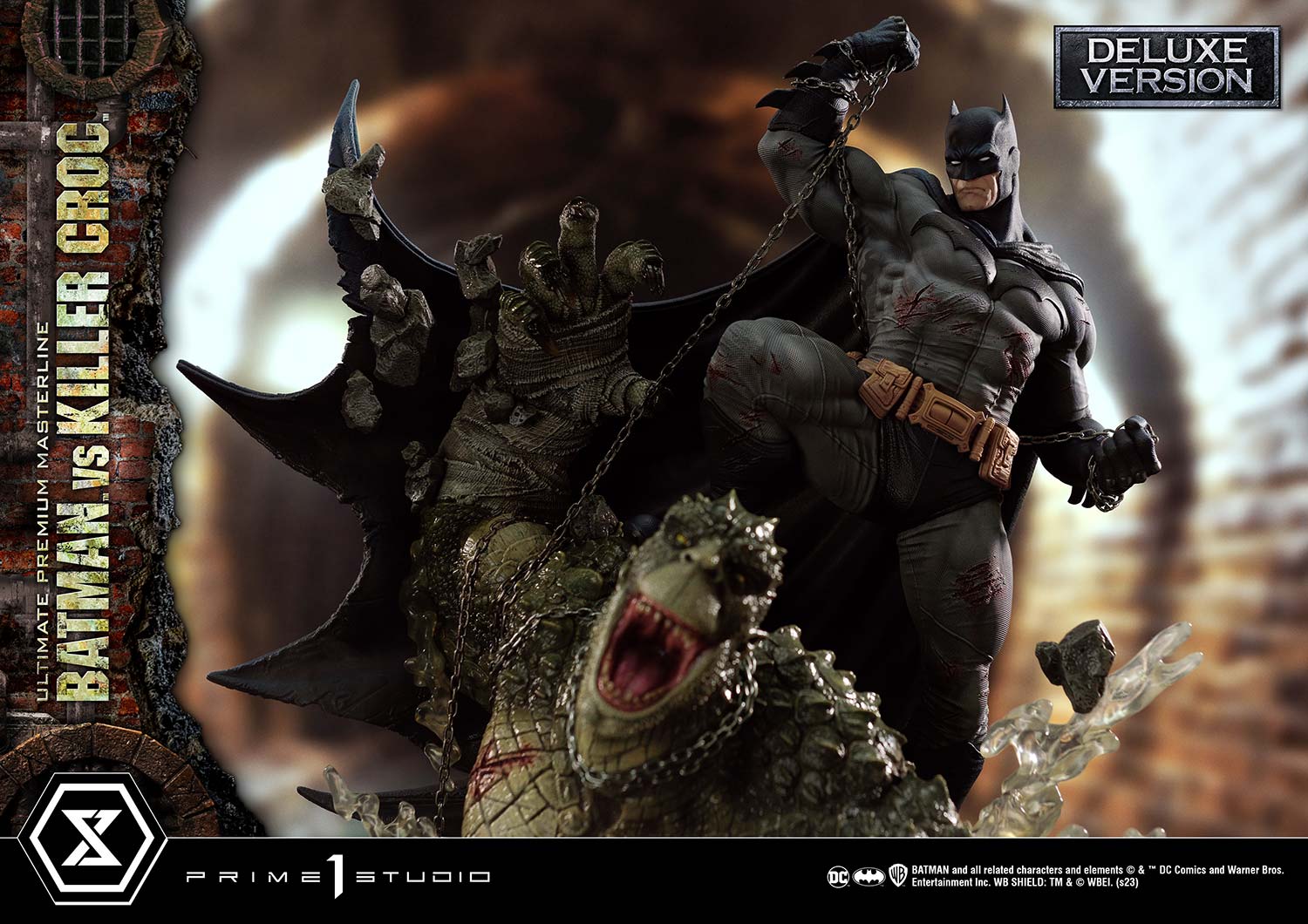 PRE-ORDER Prime1 Studio - Ultimate Premium Masterline - Batman (Comics) - Batman Versus Killer Croc: Deluxe Ver.