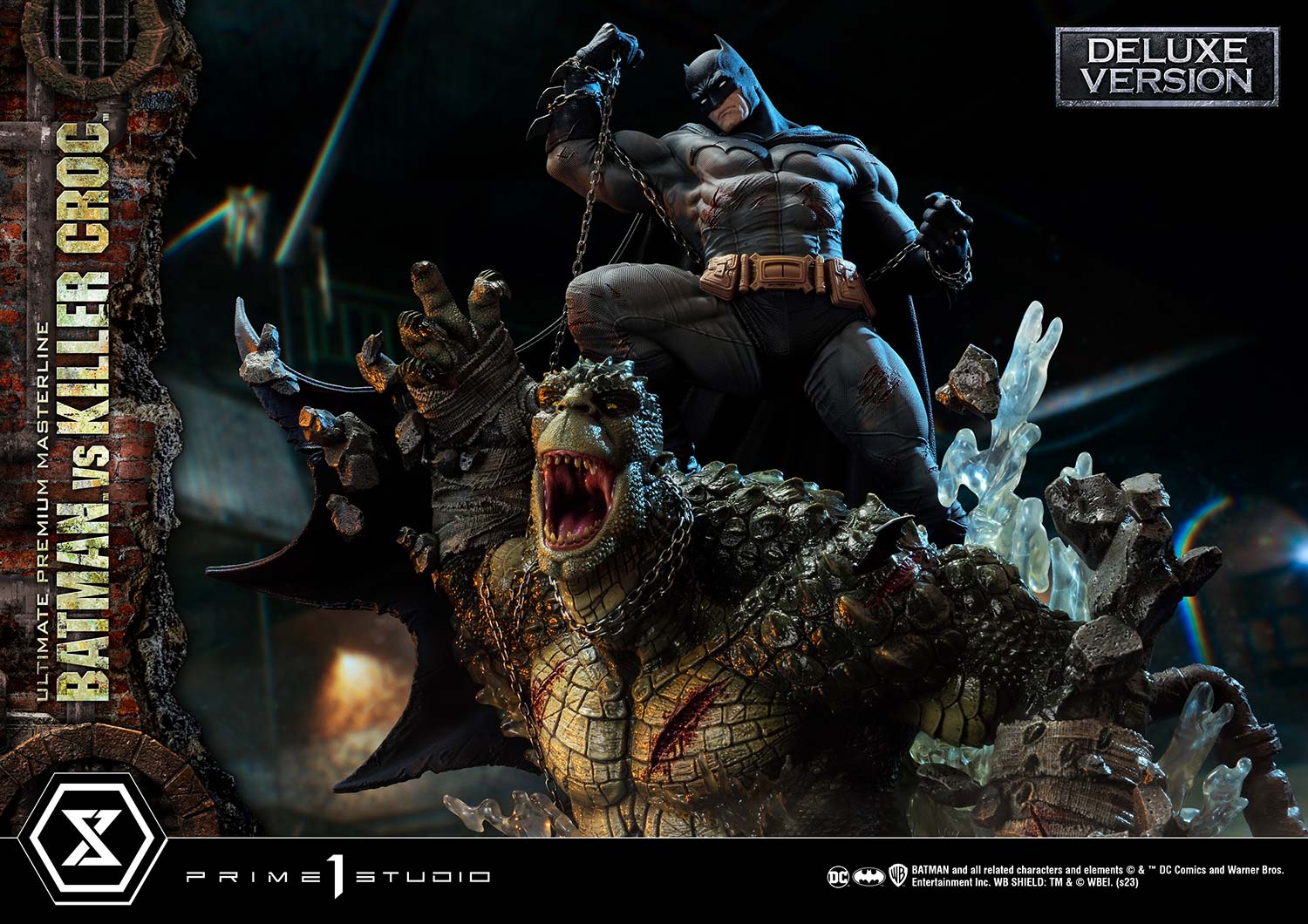 PRE-ORDER Prime1 Studio - Ultimate Premium Masterline - Batman (Comics) - Batman Versus Killer Croc: Deluxe Ver.