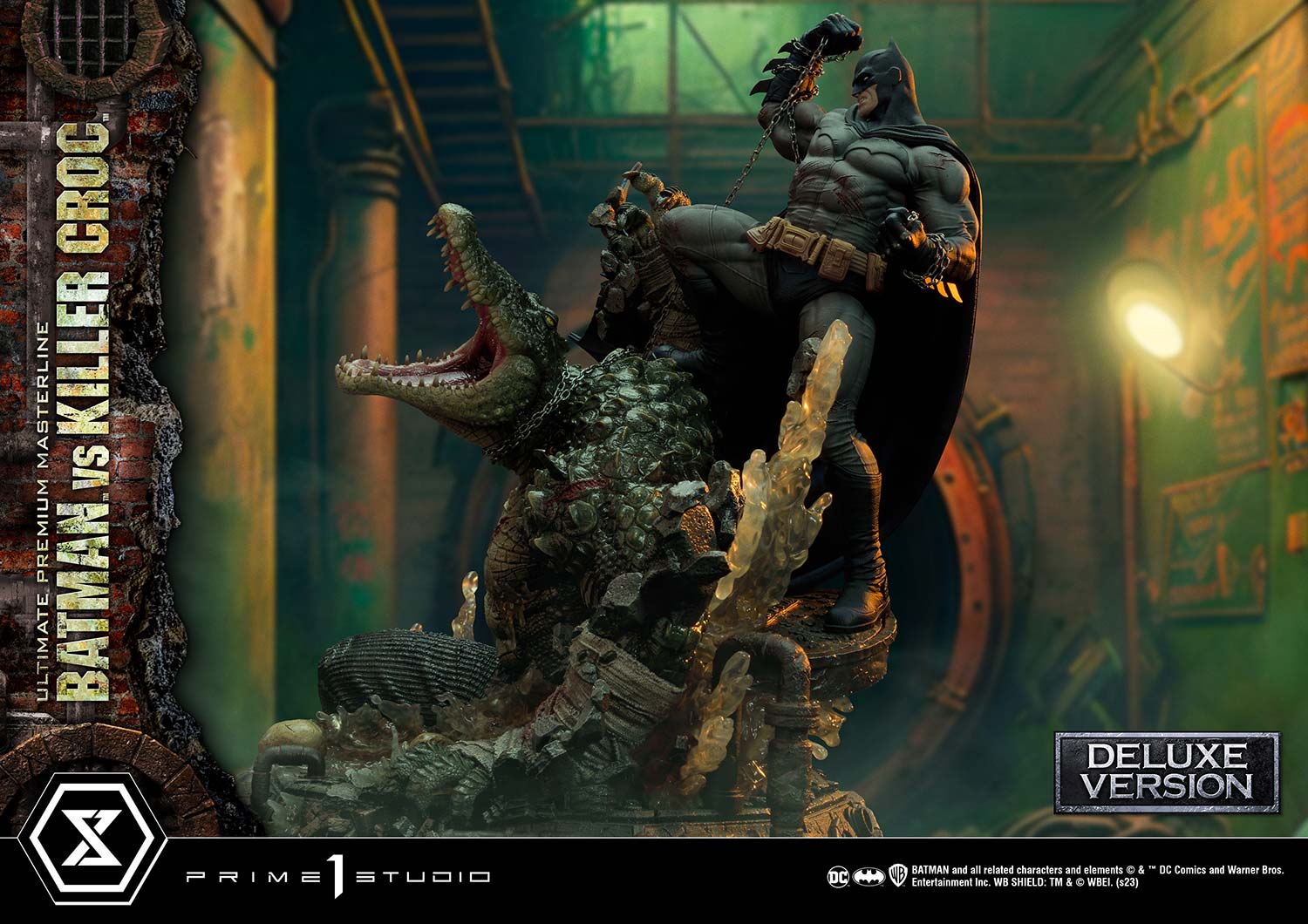 PRE-ORDER Prime1 Studio - Ultimate Premium Masterline - Batman (Comics) - Batman Versus Killer Croc: Deluxe Ver.