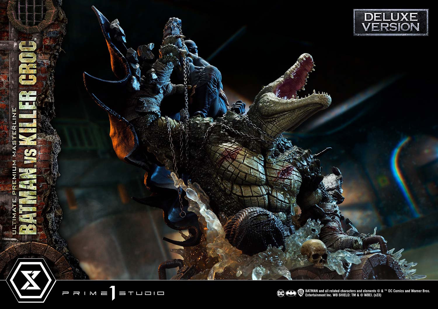 PRE-ORDER Prime1 Studio - Ultimate Premium Masterline - Batman (Comics) - Batman Versus Killer Croc: Deluxe Ver.