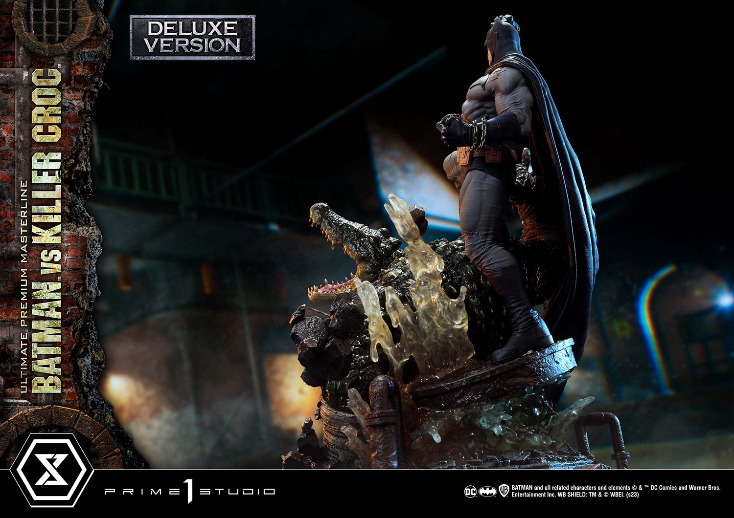 PRE-ORDER Prime1 Studio - Ultimate Premium Masterline - Batman (Comics) - Batman Versus Killer Croc: Deluxe Ver.