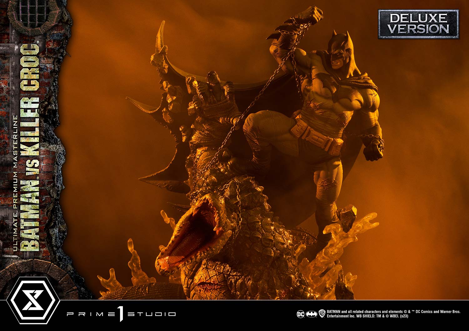 PRE-ORDER Prime1 Studio - Ultimate Premium Masterline - Batman (Comics) - Batman Versus Killer Croc: Deluxe Ver.