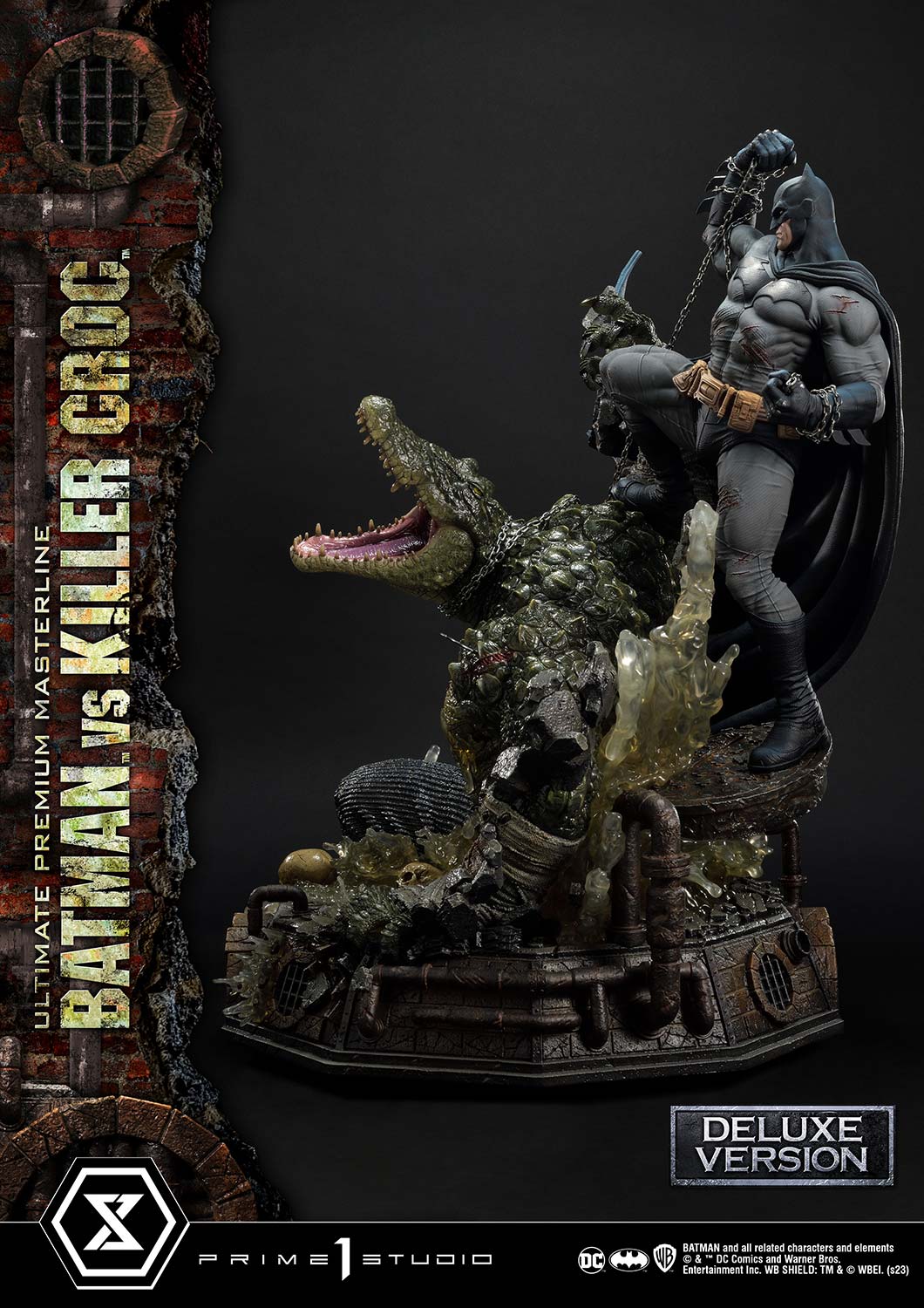 PRE-ORDER Prime1 Studio - Ultimate Premium Masterline - Batman (Comics) - Batman Versus Killer Croc: Deluxe Ver.