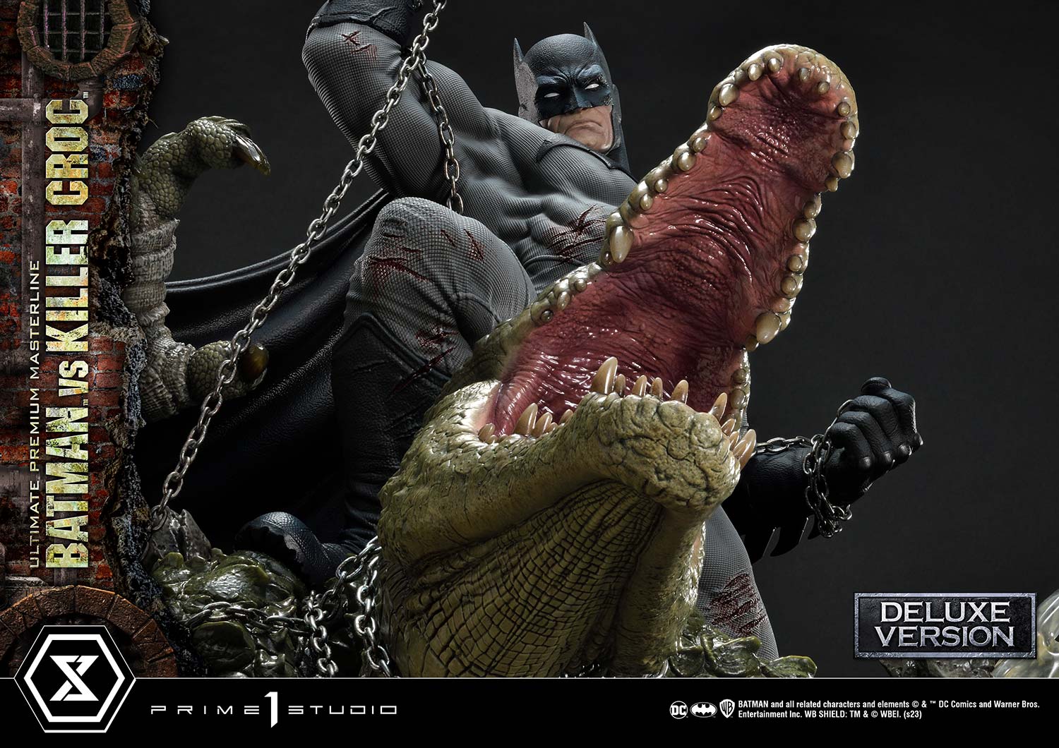 PRE-ORDER Prime1 Studio - Ultimate Premium Masterline - Batman (Comics) - Batman Versus Killer Croc: Deluxe Ver.