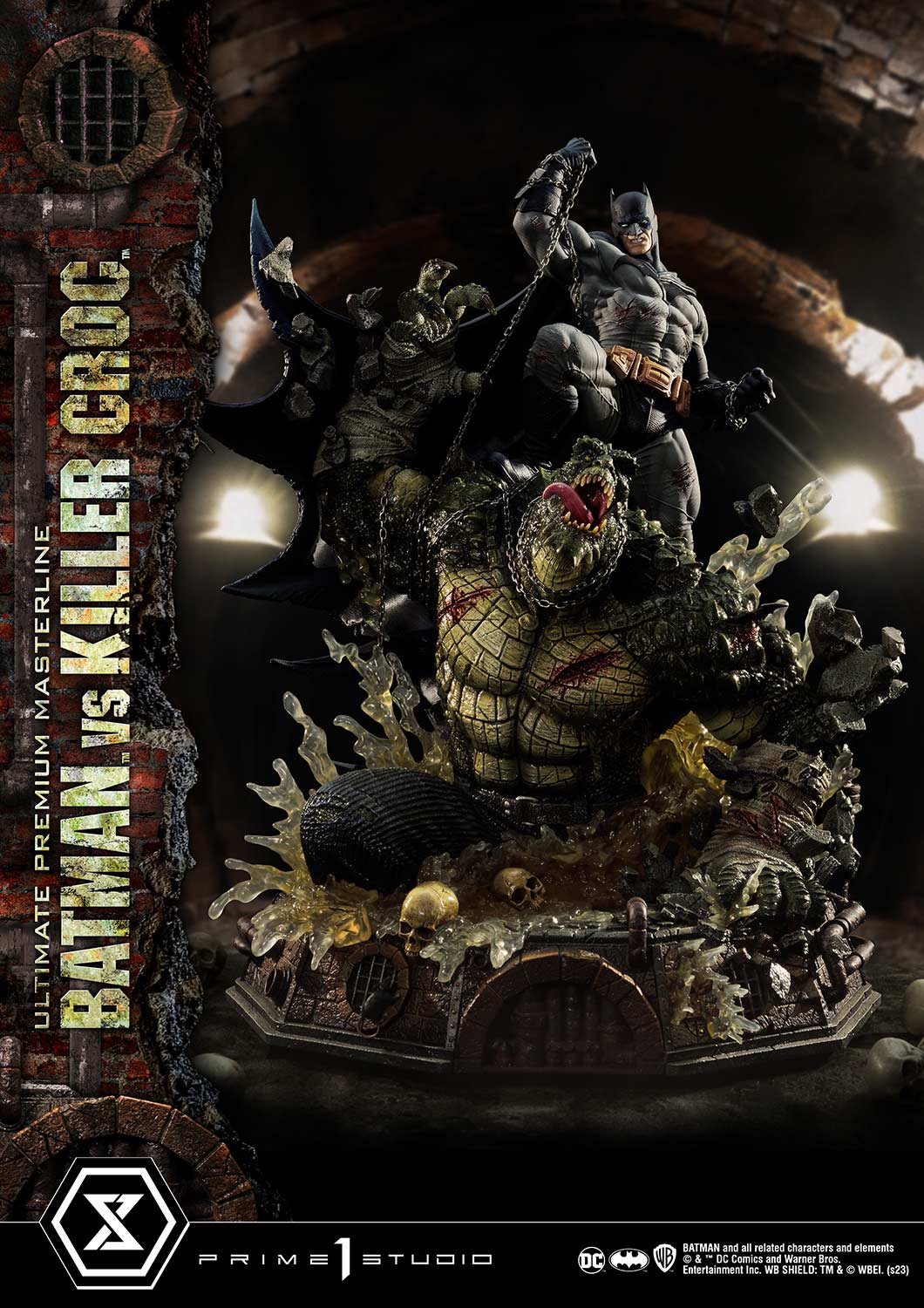 PRE-ORDER Prime1 Studio - Ultimate Premium Masterline - Batman (Comics) - Batman Versus Killer Croc: Deluxe Ver.