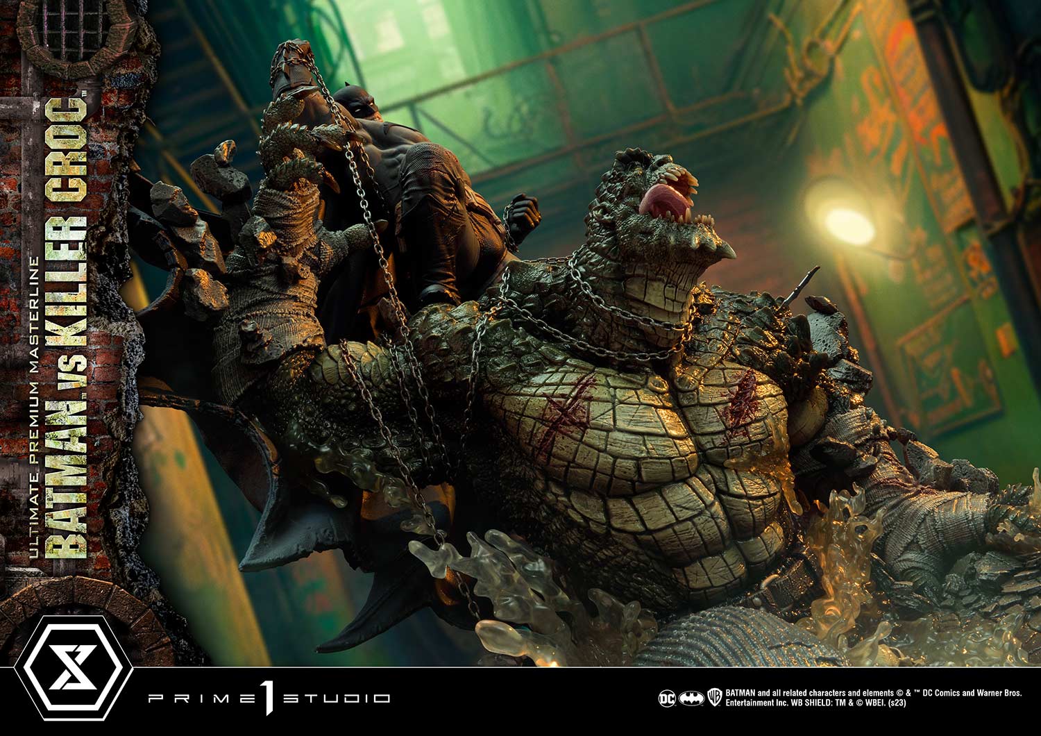 PRE-ORDER Prime1 Studio - Ultimate Premium Masterline - Batman (Comics) - Batman Versus Killer Croc: Deluxe Ver.