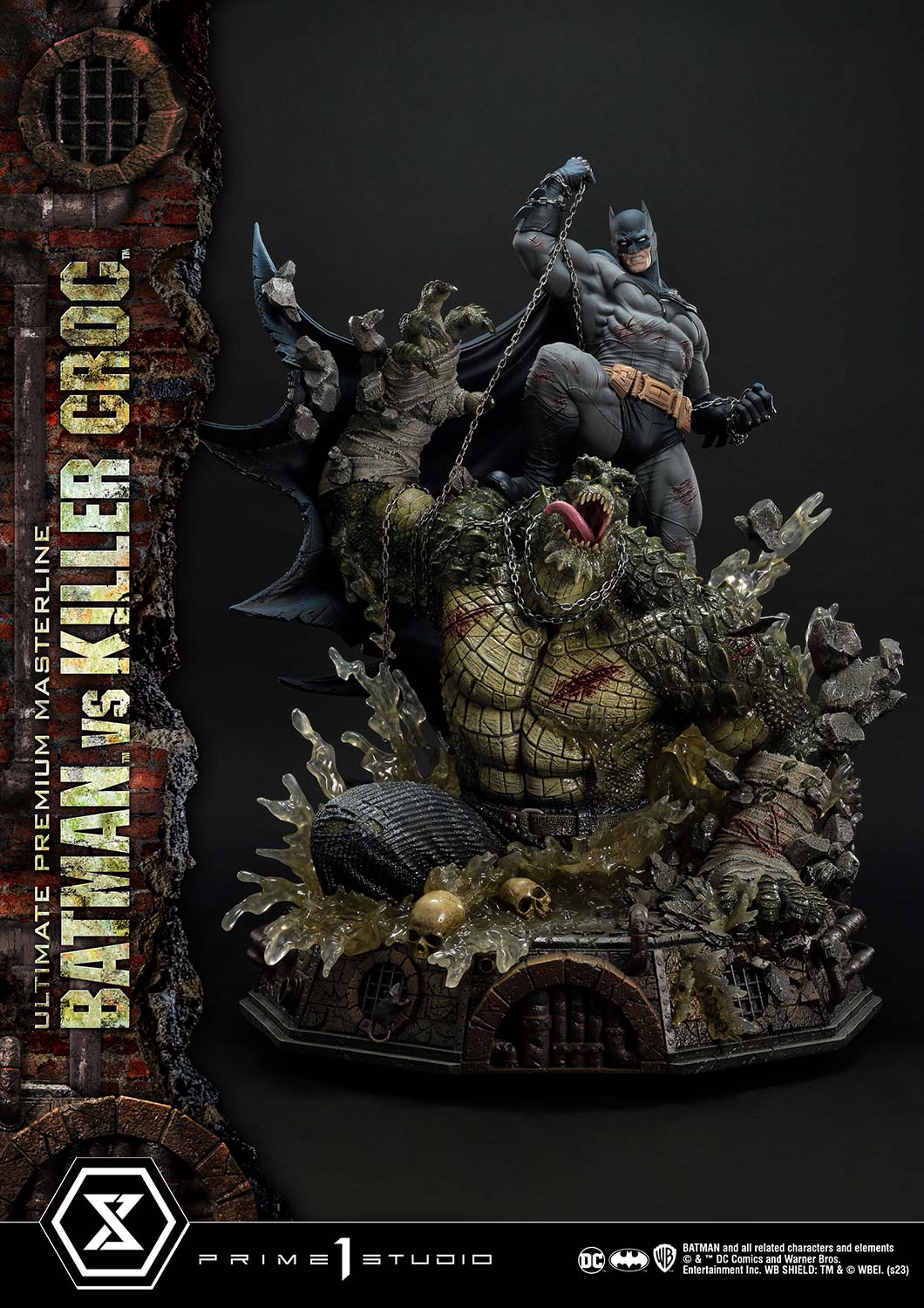 PRE-ORDER Prime1 Studio - Ultimate Premium Masterline - Batman (Comics) - Batman Versus Killer Croc: Deluxe Ver.
