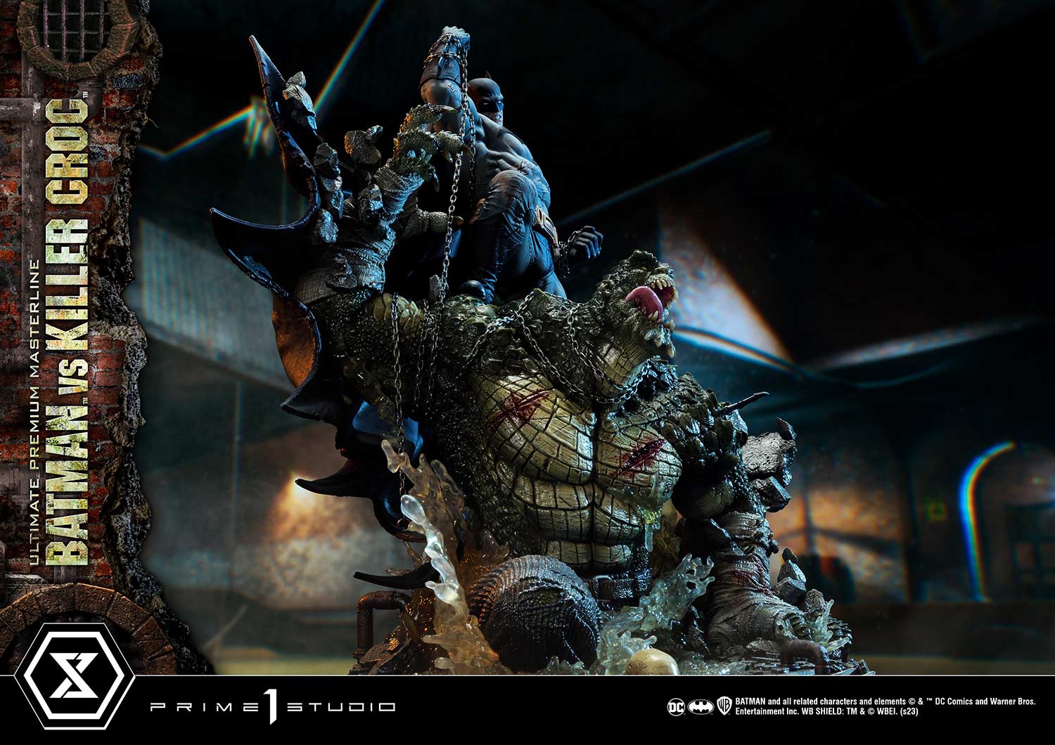 PRE-ORDER Prime1 Studio - Ultimate Premium Masterline - Batman (Comics) - Batman Versus Killer Croc: Deluxe Ver.