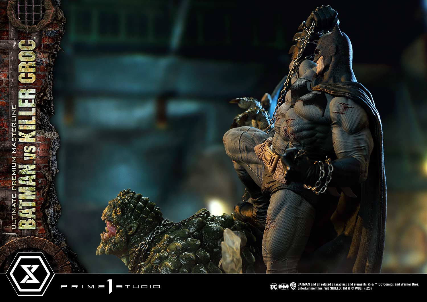 PRE-ORDER Prime1 Studio - Ultimate Premium Masterline - Batman (Comics) - Batman Versus Killer Croc: Deluxe Ver.