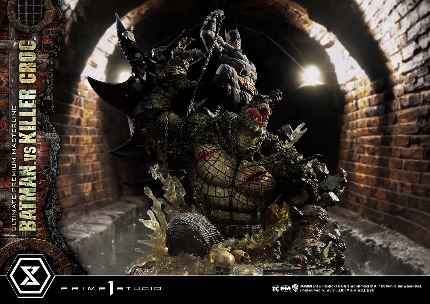 PRE-ORDER Prime1 Studio - Ultimate Premium Masterline - Batman (Comics) - Batman Versus Killer Croc: Deluxe Ver.