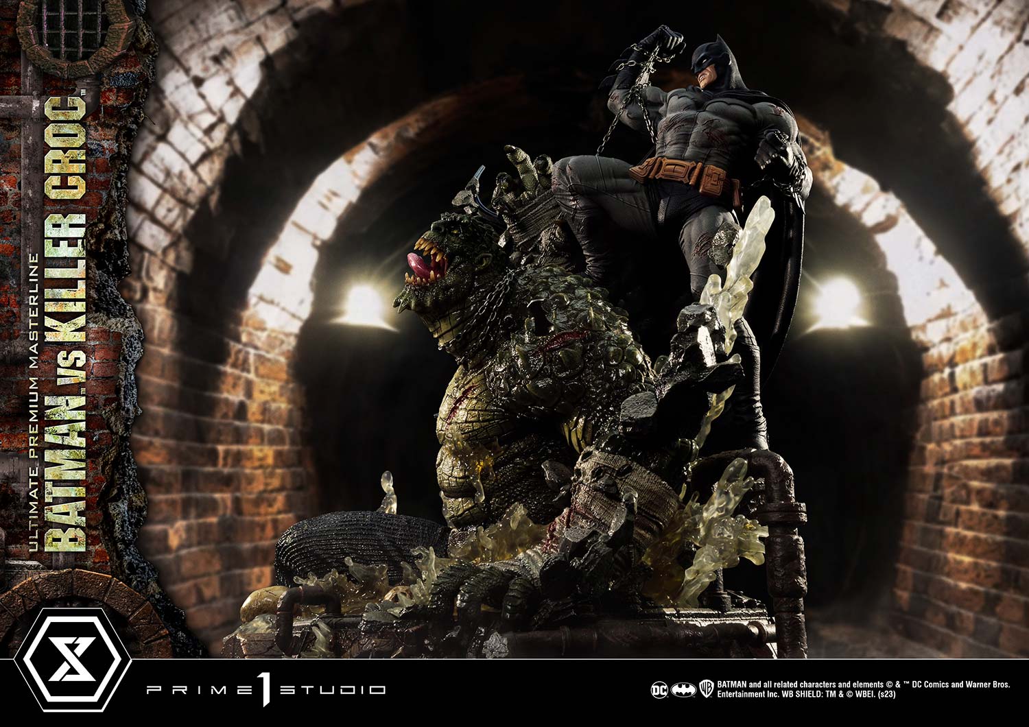PRE-ORDER Prime1 Studio - Ultimate Premium Masterline - Batman (Comics) - Batman Versus Killer Croc: Deluxe Ver.